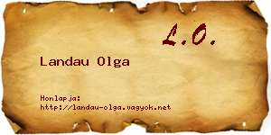 Landau Olga névjegykártya